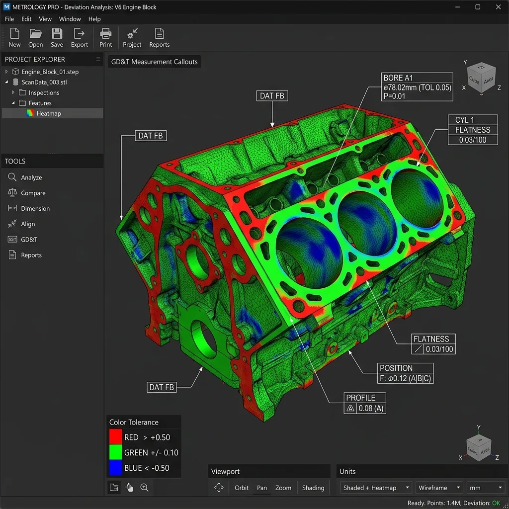 Interactive 3D Inspection Software Interface