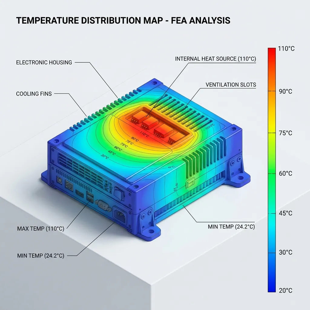 Temperature distribution map report diagram