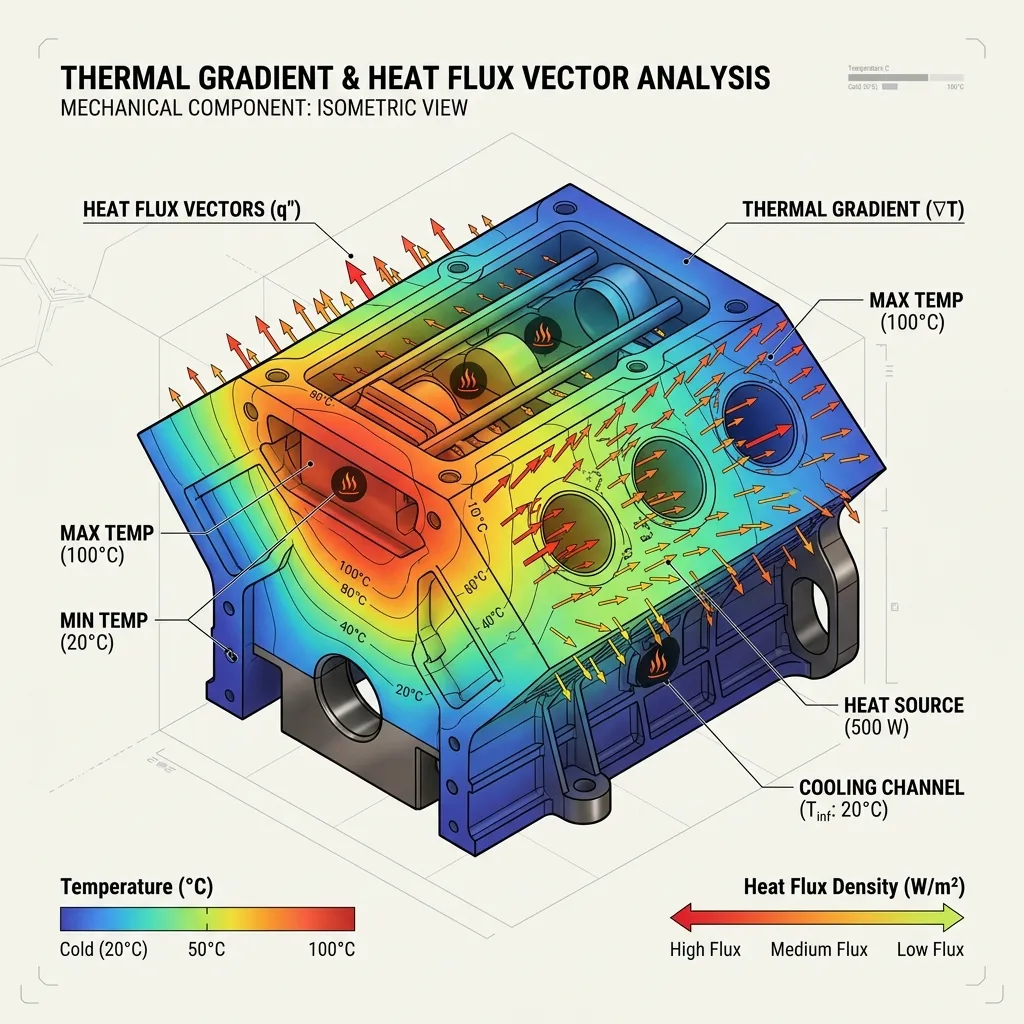 Thermal gradient plot vector analysis